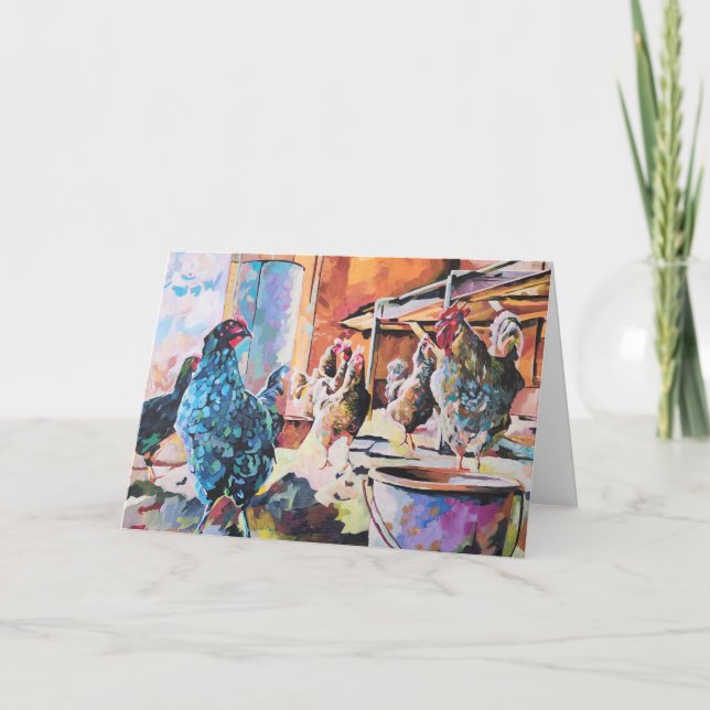 Kycklingar i ladan kort (Framsida)