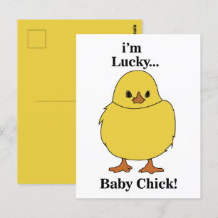 Kycklingar Jag Är Lucky Baby Kyckling Vykort