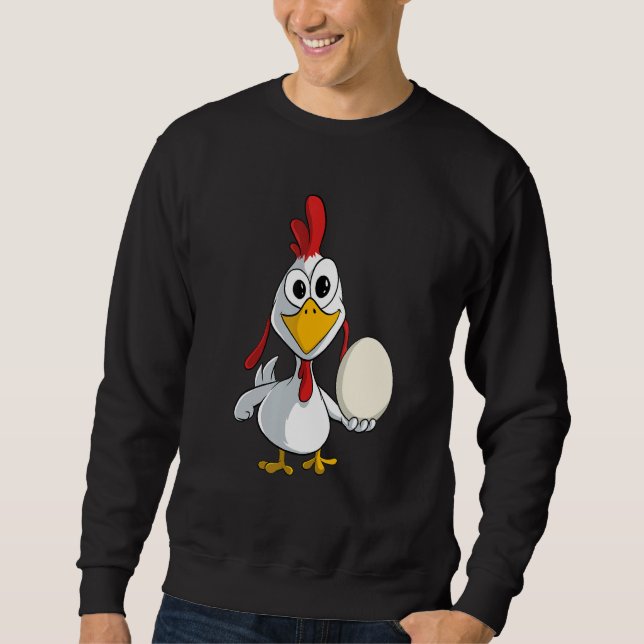 Kycklingar med ägg lång ärmad tröja (Framsida)