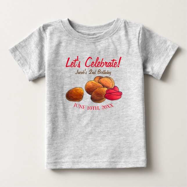 Kycklingar med Ketchup Junk Fast Food Foodie T Shirt (Framsida)