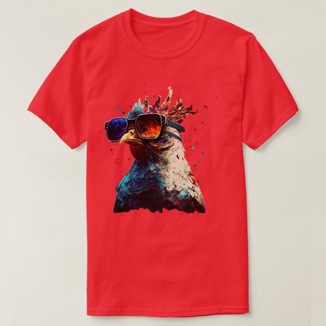 Kycklingar med solglasögon t shirt (Design framsida)