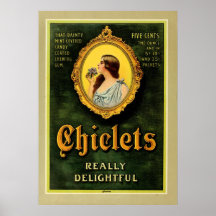 Kycklingar Mint Candy Chewing Gum Vintage Advert