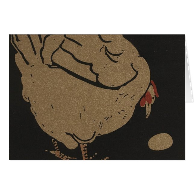 Kycklingar och ägg hälsningskort (Framsidan Horizontal)