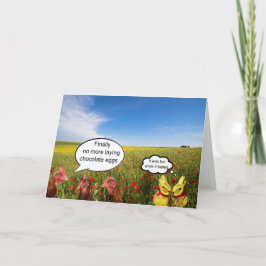 Kycklingar och påskägg kort