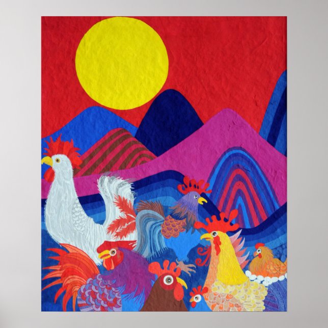 Kycklingar och Tuppar Poster (Framsidan)