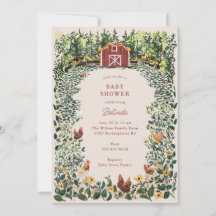Kycklingar på Barn Charming Farm Baby Shower
