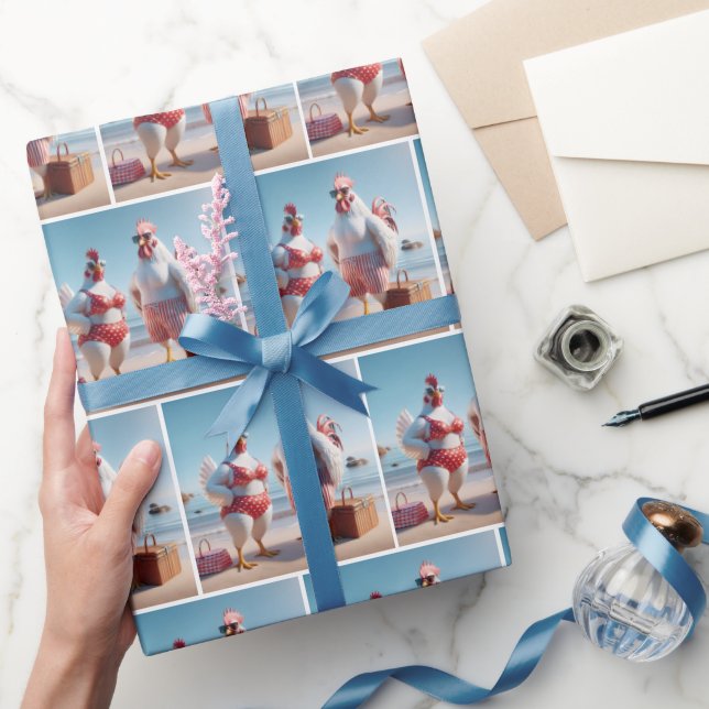 Kycklingar på stranden presentpapper (Gifting)