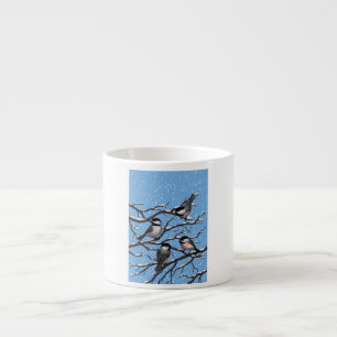 Kycklingar på vintern espressomugg