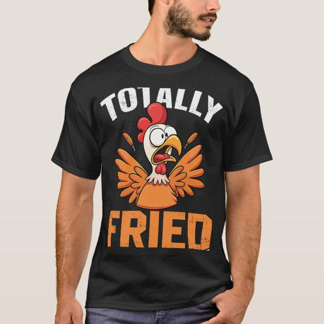 Kycklingar som genomkorsar Tupp Pun-Coolan Fa T Shirt (Framsida)