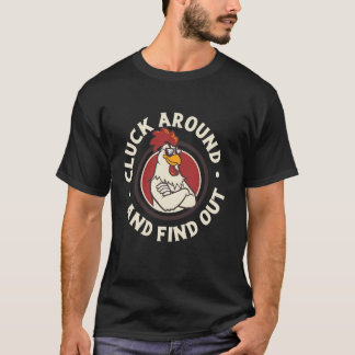 Kycklingar Springar Runt Och Får Ta Reda På Rolig  T Shirt