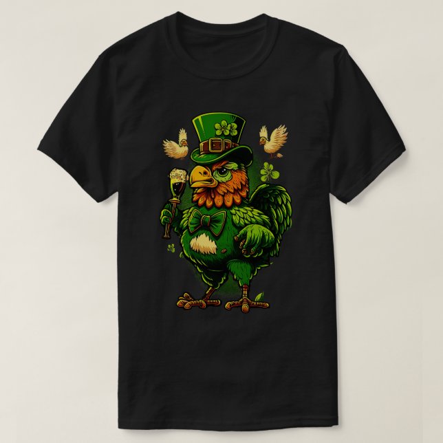Kycklingar St patricks day 4 T Shirt (Design framsida)