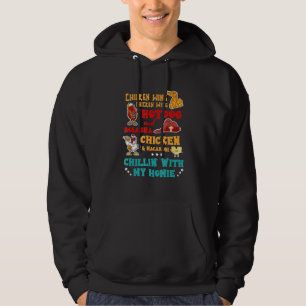 Kycklingar Vinge Hett Hund och Bologna Chicken & M Hoodie