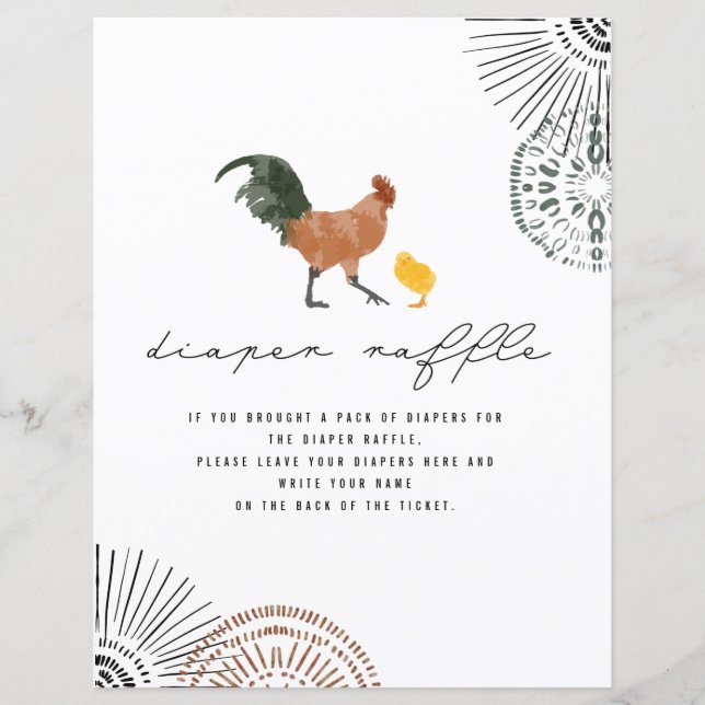 Kycklingbarnskor Diaper Raffle (Framsida)