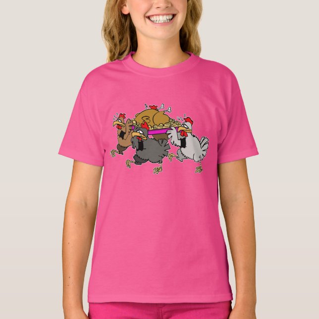 Kycklingbegravning T Shirt (Framsida)