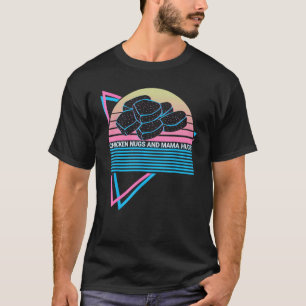 Kycklingbit Nug Mom Retro Kycklingbitar Och Mamma T Shirt