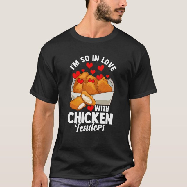 Kycklingbitar Alla hjärtans dag T Shirt (Framsida)