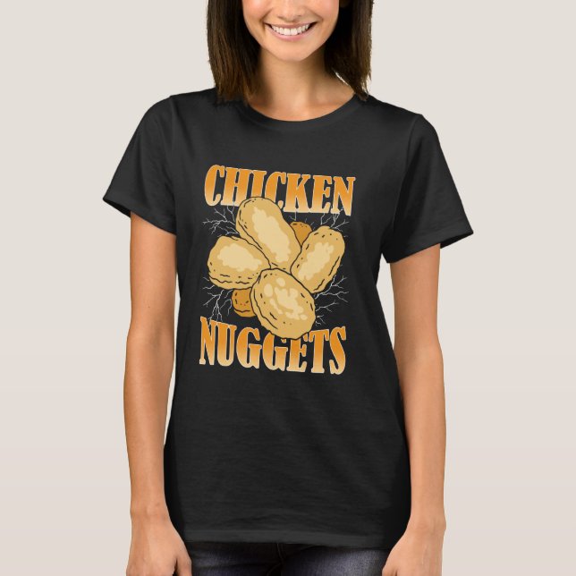Kycklingbitar Bootleg Rap Estetik Kyckling Nugget T Shirt (Framsida)