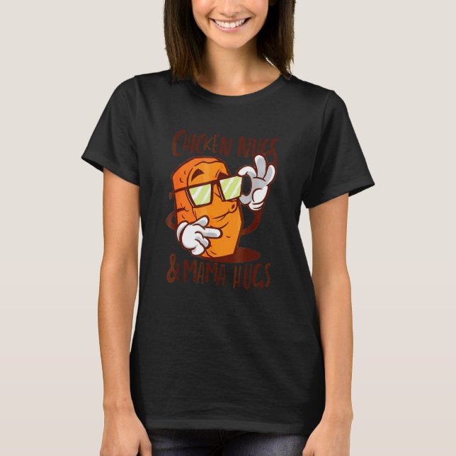 Kycklingbitar Och Mamma Kramar Kycklingbiten T Shirt (Framsida)