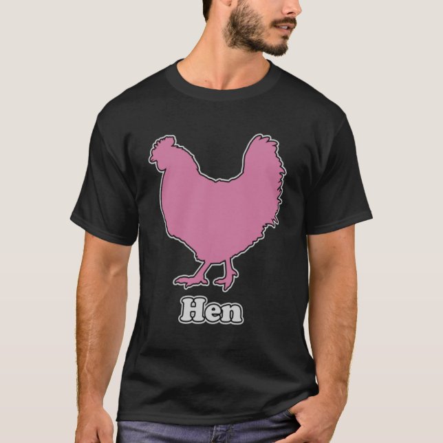Kycklingbönder i Kärlek Chickens Par T Shirt (Framsida)
