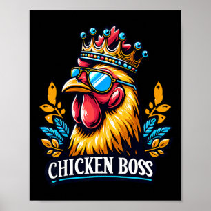 Kycklingboss Med Krona  Poster