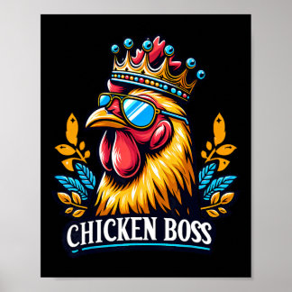 Kycklingboss Med Krona  Poster