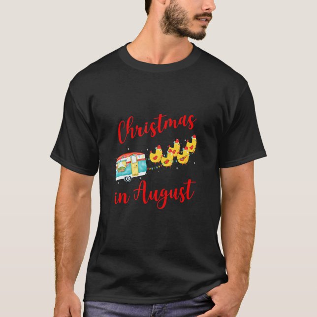 KycklingcampingCamper-jul i augusti T Shirt (Framsida)