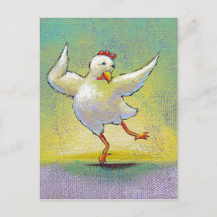 Kycklingdansare modern tolkdansande roligt art vykort