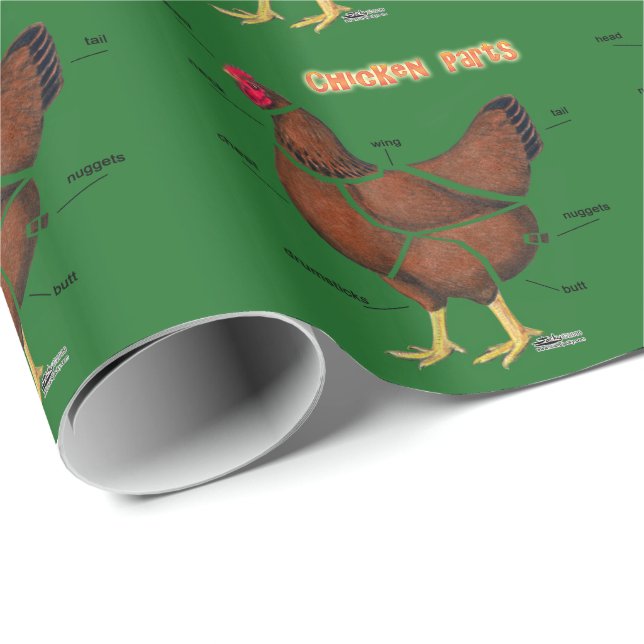 Kycklingdelar Presentpapper (Rullad Hörn)