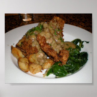 Kycklingen Fried Steak! Poster