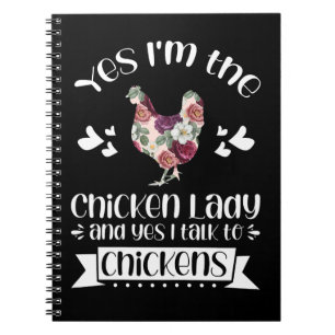 Kycklingens Chick Ja, jag är Chicken Chicken Dam Anteckningsbok