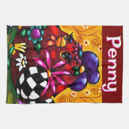 Kycklingens Personlig för Whimsique Funky Chunky B Kökshandduk