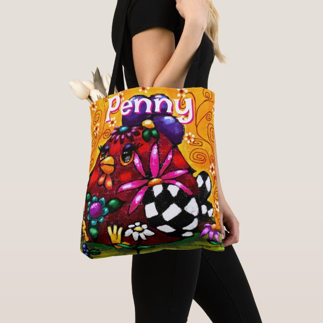 Kycklingens Personlig för Whimsique Funky Chunky B Tygkasse (Närbild)
