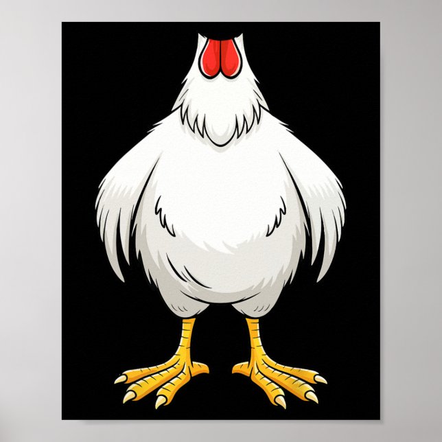 Kycklingens Vuxen Kids Manar Women Chicken Hen Bod Poster (Framsidan)