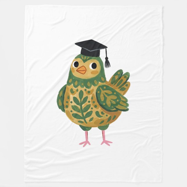 Kycklingexamen mössa filt – Folk Art Design (Framsidan)