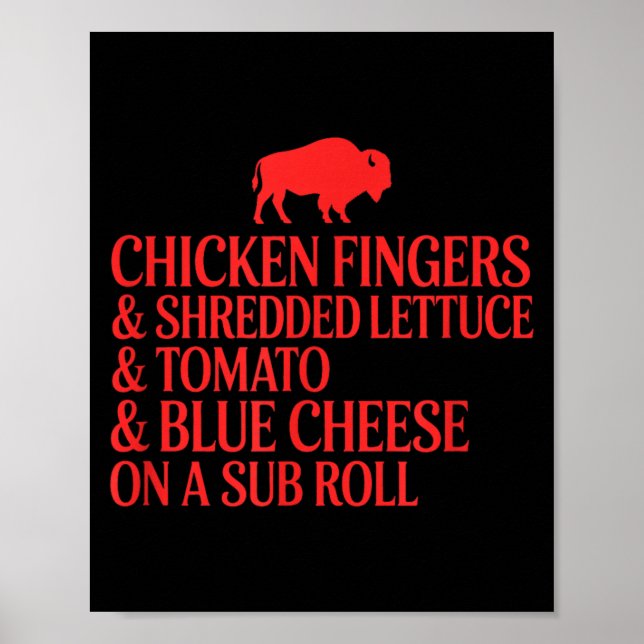 Kycklingfinger Subs Ingredienslista Poster (Framsidan)