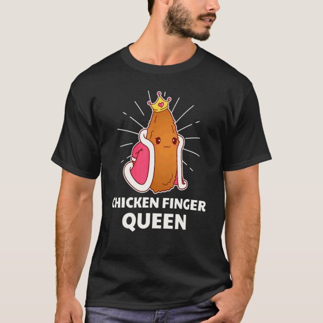 Kycklingfingerdrottning   Snabbmat T Shirt (Framsida)