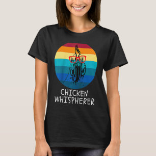 Kycklingflüstratör med Retro Sunset  Bakgårdschic T Shirt