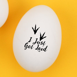 Kycklingfötter "i just har lagt" Ägg Stämpel