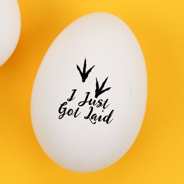 Kycklingfötter "i just har lagt" Ägg Stämpel (Skapare uppladdad)