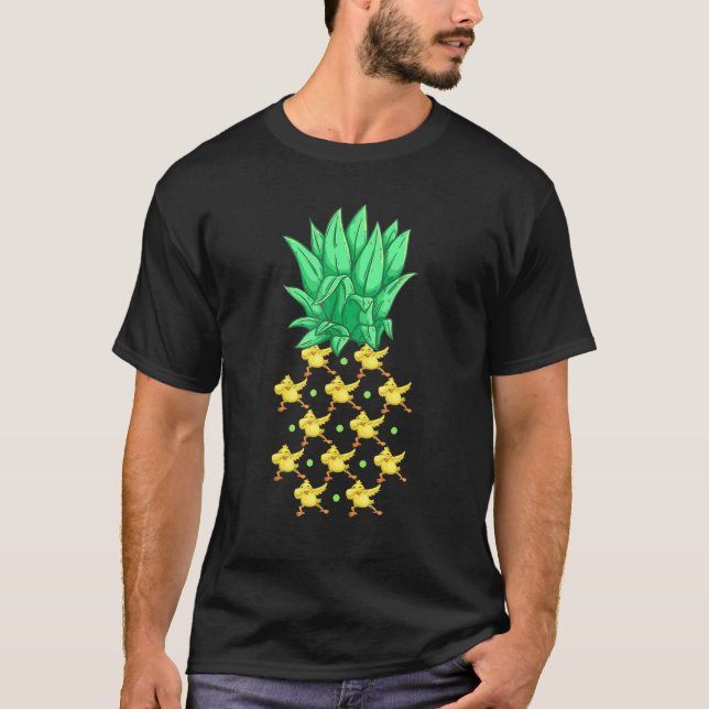 Kycklinggårdsdjur Ananas T Shirt (Framsida)