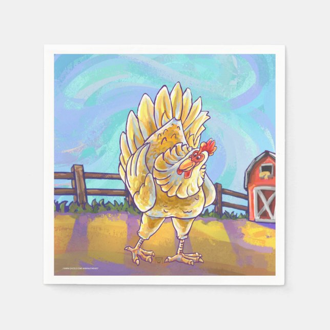 Kycklinggåvor och tillbehör pappersservett (Framsidan)