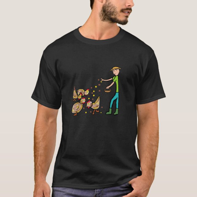 Kycklinghållning T Shirt (Framsida)