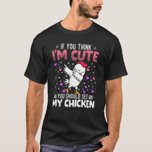 Kycklinghjärta Alla Hjärtans Dag Djur För Kvinnor  T Shirt