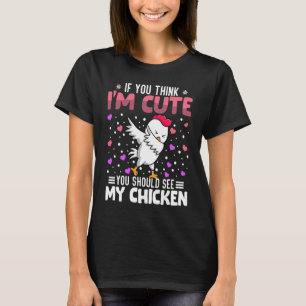 Kycklinghjärta Alla Hjärtans Dag Djur För Kvinnor T Shirt