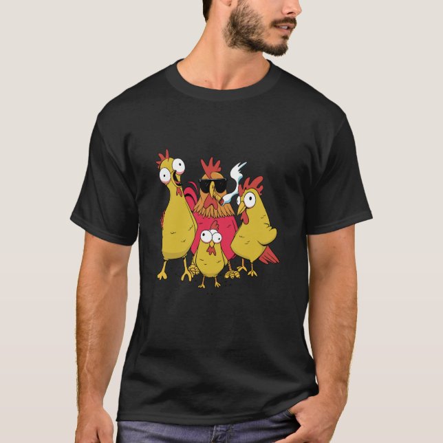 kycklinghöna gård tupp t shirt (Framsida)
