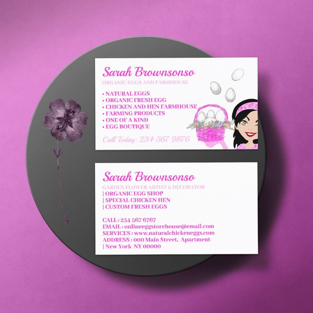 Kycklinghöns, ekologiskt uppfödda visitkort (Skapare uppladdad)