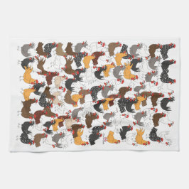 Kycklinghus - Lodrät för köksduk Kökshandduk