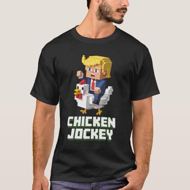 Kycklingjockey Trump Tröja - Meme Pixel Spelare (Framsida)