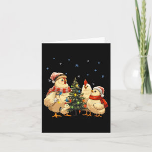 Kycklingjul Ljus Farm Animal Funny Julafton Me Kort