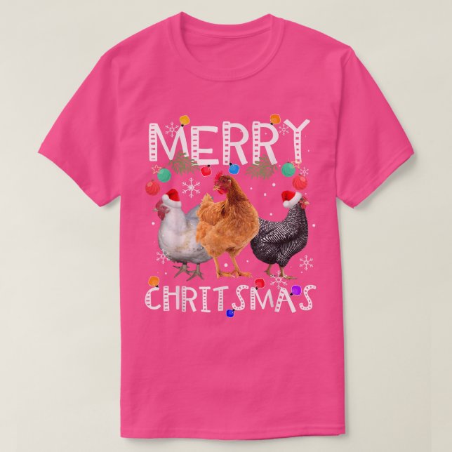 Kycklingjul Ljus God jul Chicken T Shirt (Design framsida)